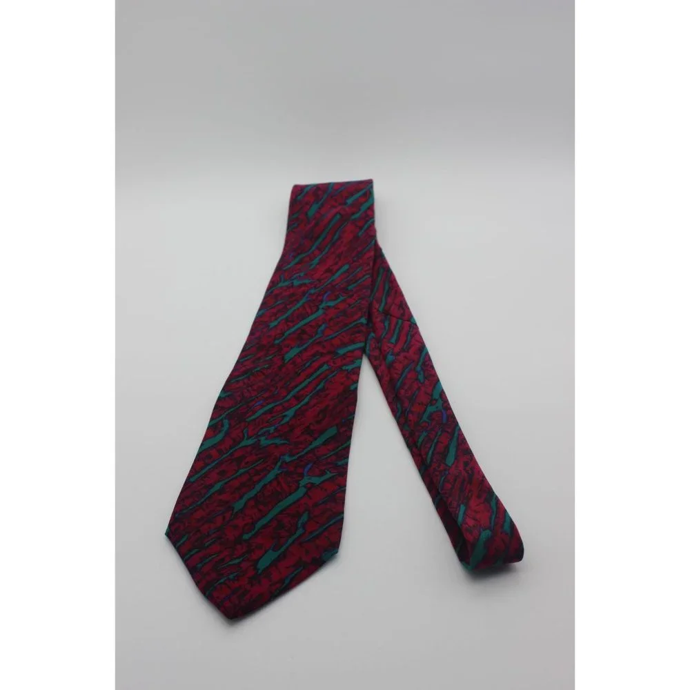 Vintage Stonehenge Molecular Expressions‎ scientific meteorite print silk tie